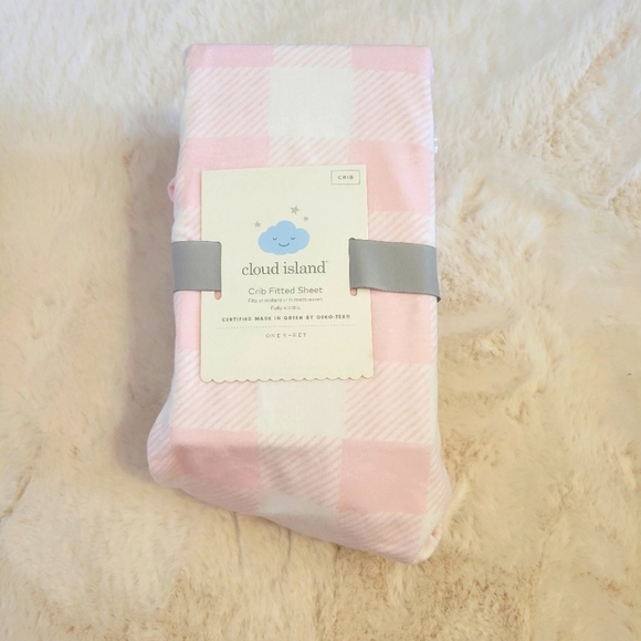cloud island Other Nwt Cloud Island Pink Fitted Crib Sheet Poshmark
